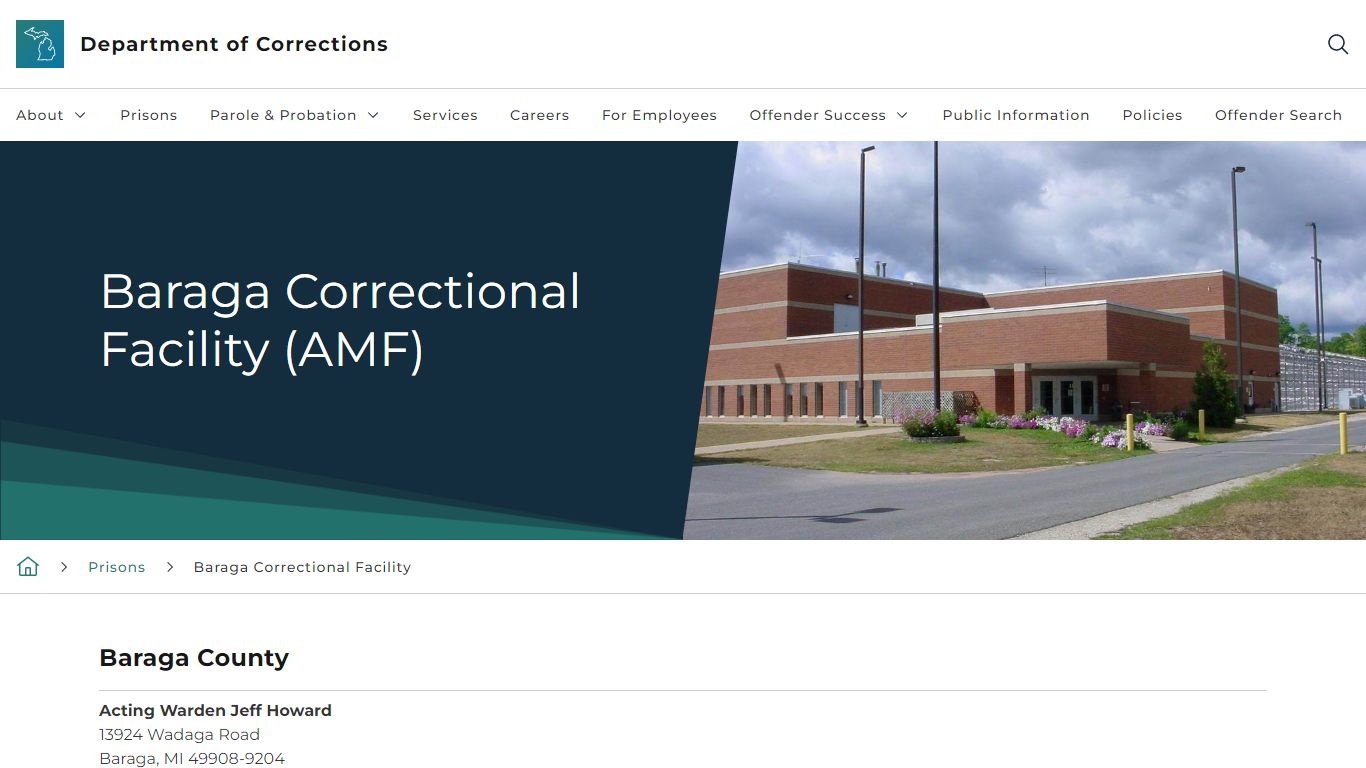 Baraga Correctional Facility (AMF) - State of Michigan