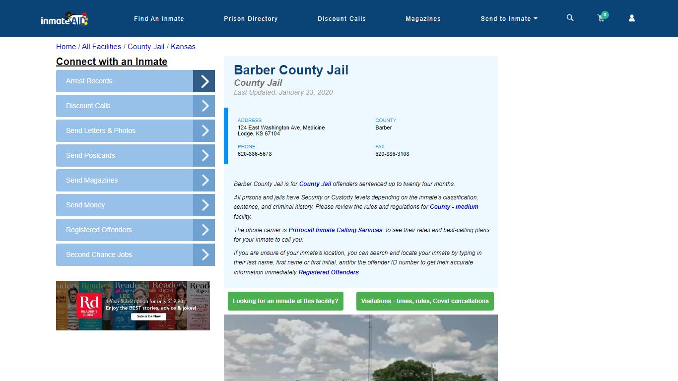Barber County Jail - Inmate Locator - Medicine Lodge, KS