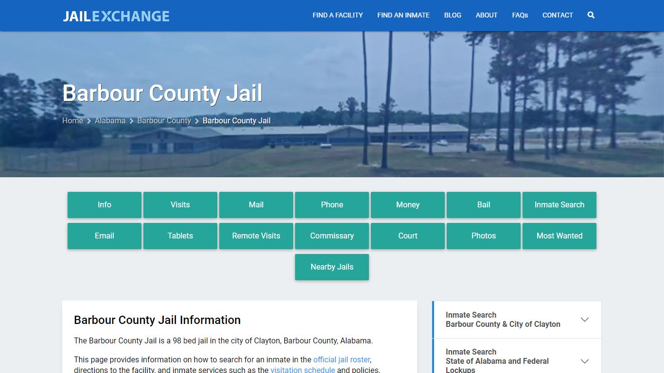 Barbour County Jail, AL Inmate Search, Information