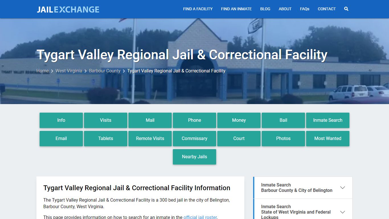 Tygart Valley Regional Jail & Correctional Facility, WV Inmate Search ...