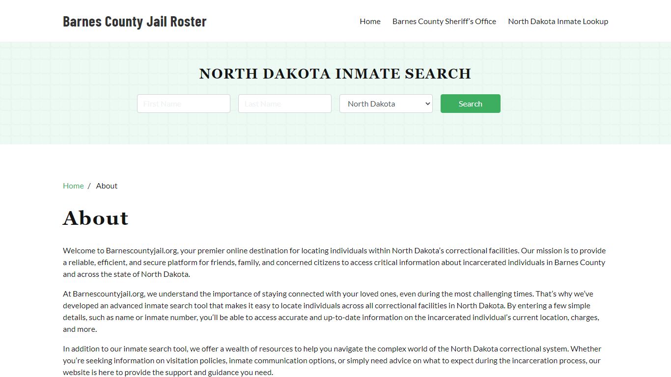 North Dakota Inmate Search