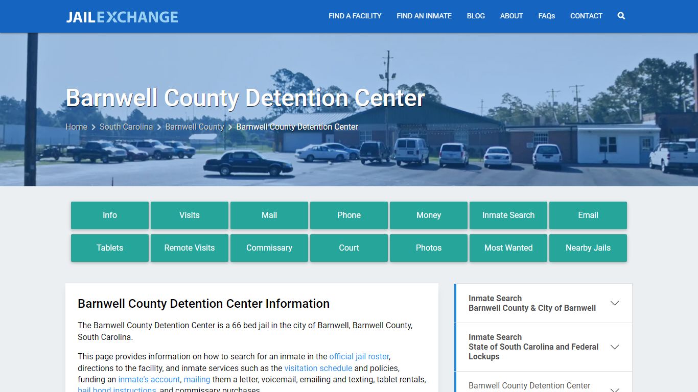 Barnwell County Detention Center, SC Inmate Search, Information