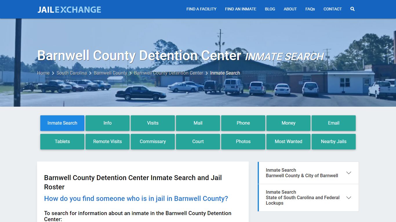 Barnwell County Detention Center Inmate Search - Jail Exchange