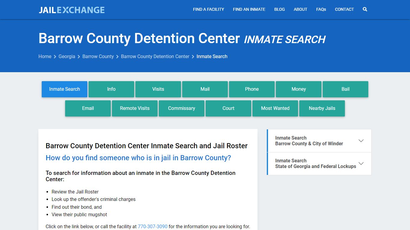 Barrow County Detention Center Inmate Search - Jail Exchange