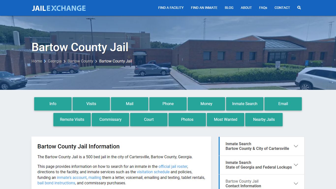 Bartow County Jail, GA Inmate Search, Information