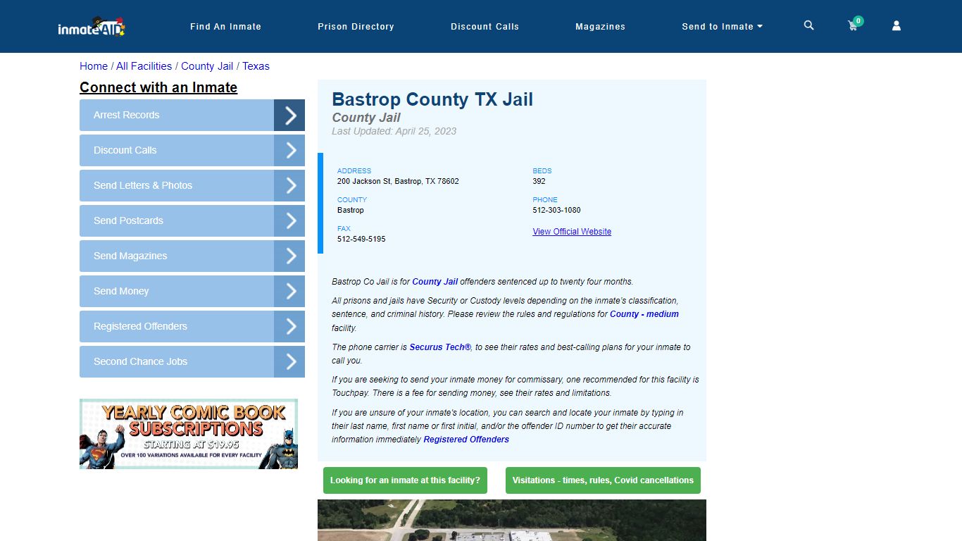 Bastrop County TX Jail - Inmate Locator - Bastrop, TX