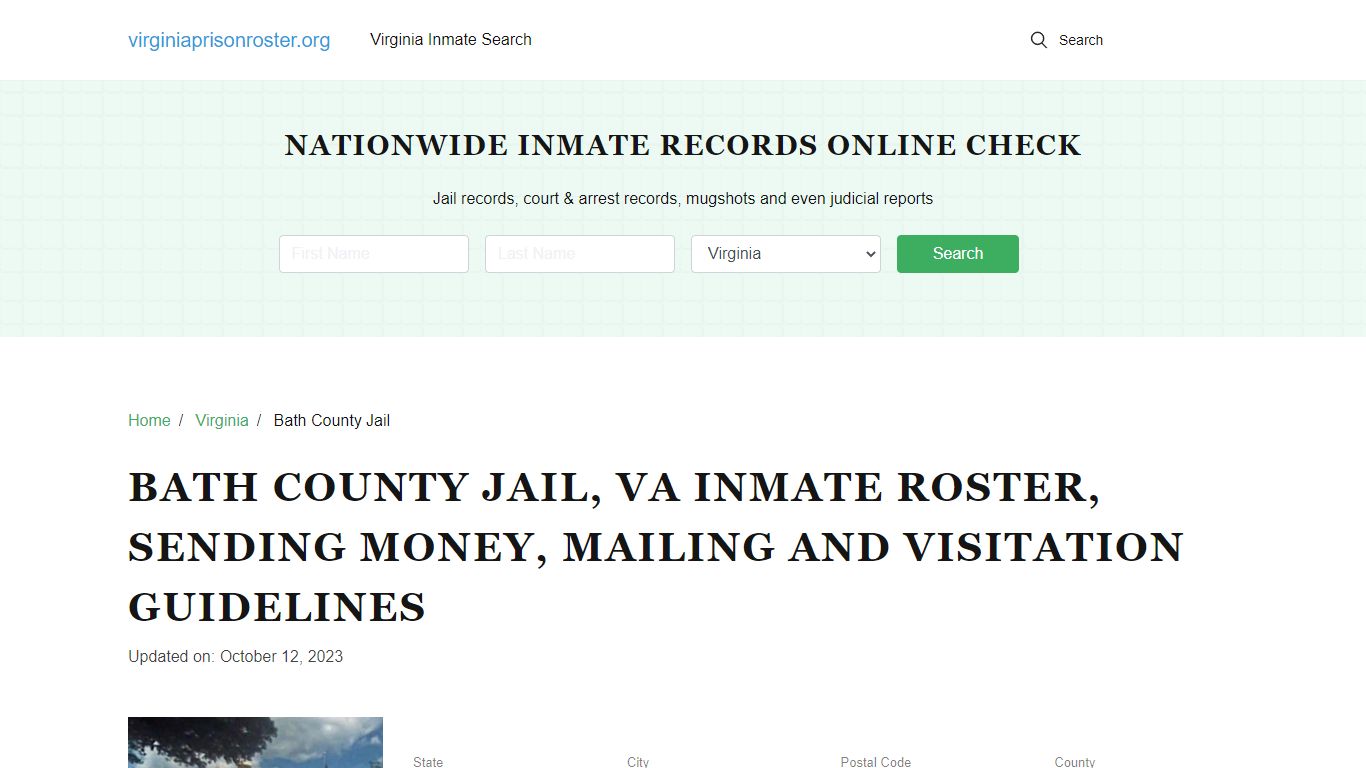 Bath County Jail, VA: Offender Search, Visitation & Contact Info