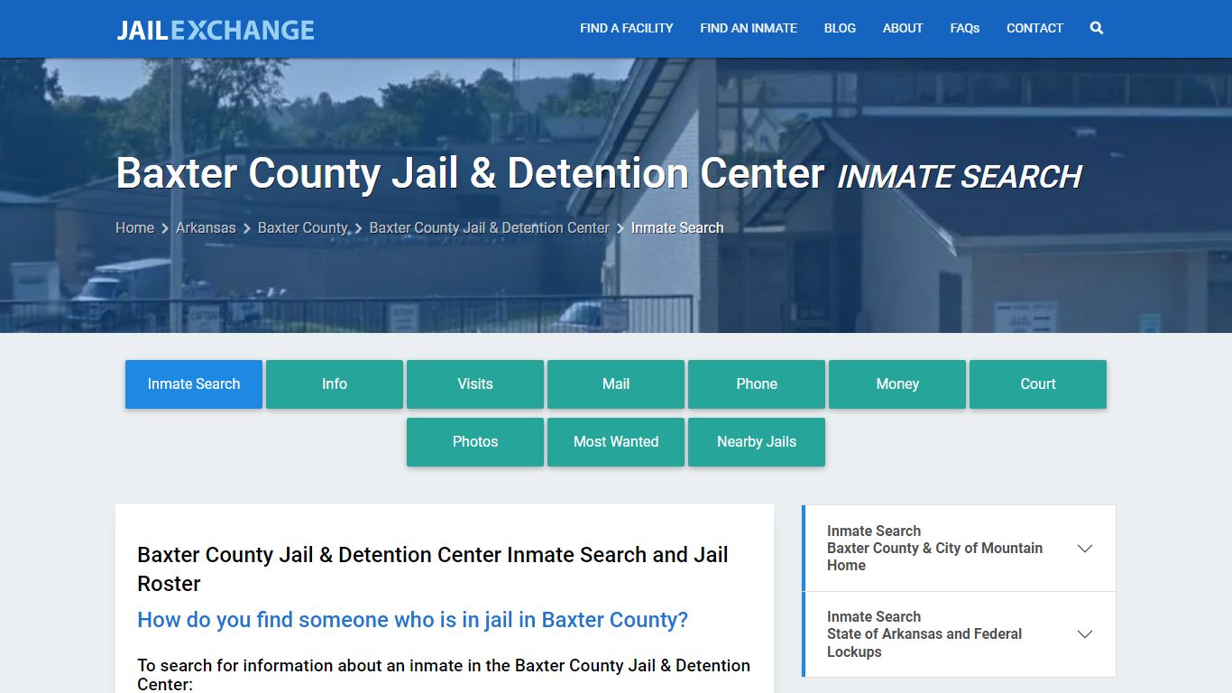 Baxter County Jail & Detention Center Inmate Search