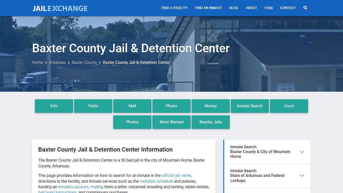 Baxter County Jail & Detention Center, AR Inmate Search, Information