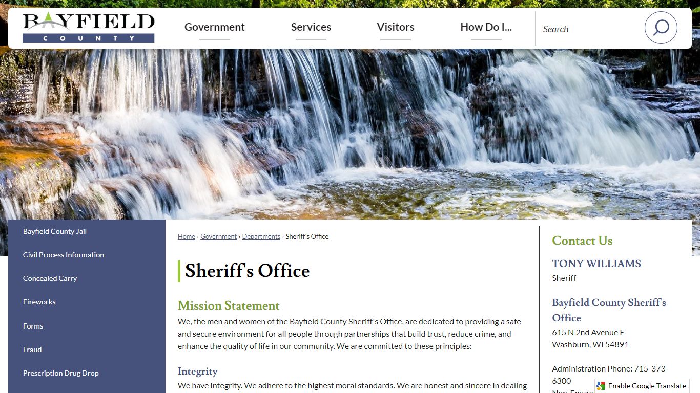 Sheriff's Office | Bayfield County, WI - Official Website - Wisconsin