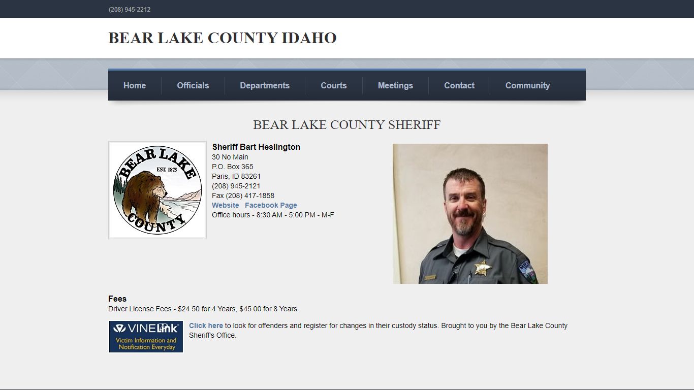 Bear Lake County Sheriff - Bear Lake County Idaho