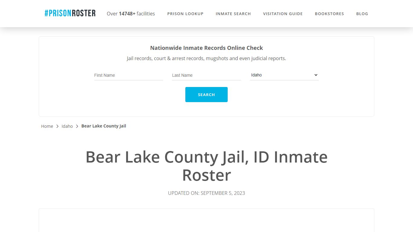 Bear Lake County Jail, ID Inmate Roster - Prisonroster