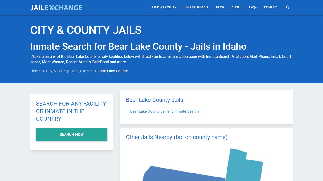 Inmate Search for Bear Lake County | Jails in Idaho - Jail Exchange