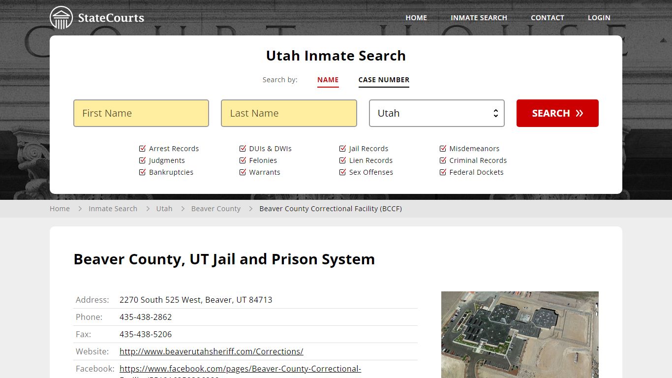 Beaver County Correctional Facility (BCCF) Inmate Records Search, Utah ...