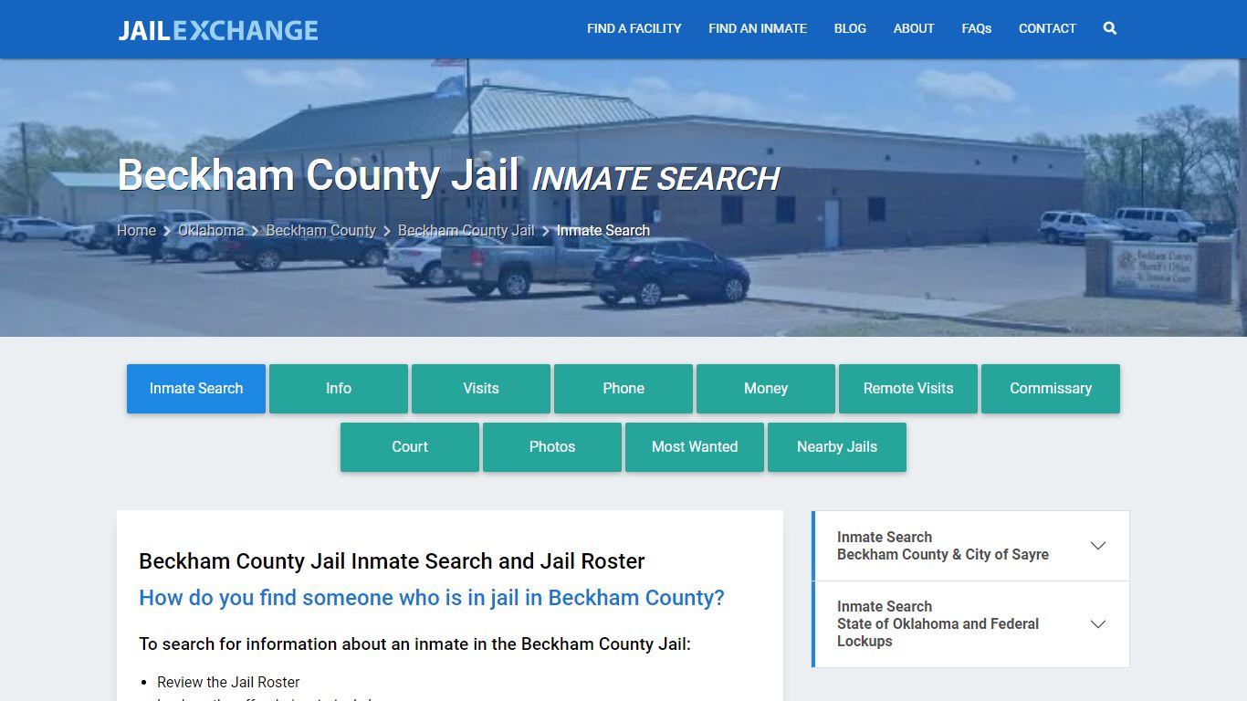 Inmate Search: Roster & Mugshots - Beckham County Jail, OK