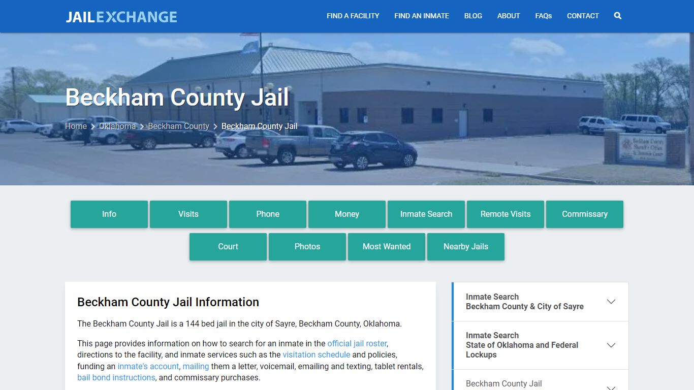 Beckham County Jail, OK Inmate Search, Information