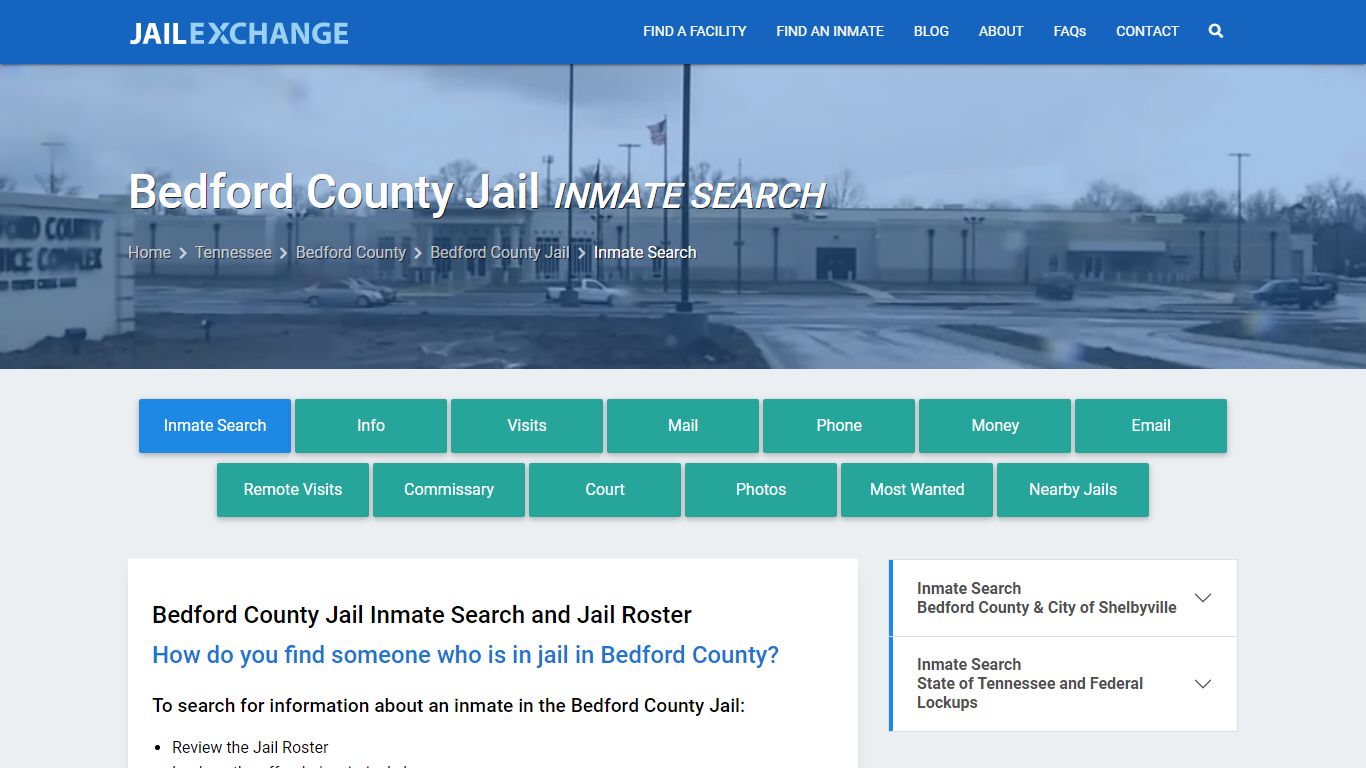 Inmate Search: Roster & Mugshots - Bedford County Jail, TN