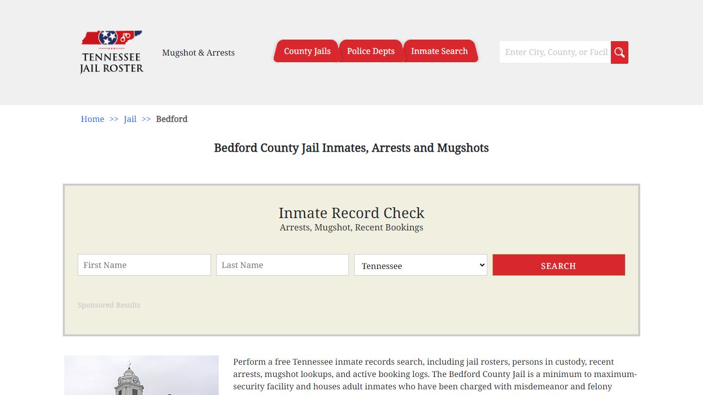 Bedford County Jail Inmates, Arrests and Mugshots