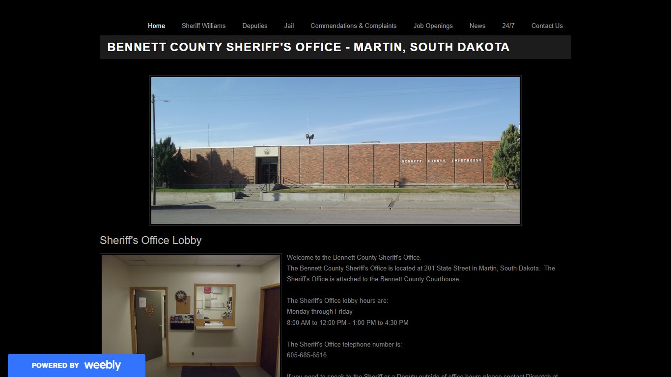 Bennett County Sheriff's Office - Martin, South Dakota - Home