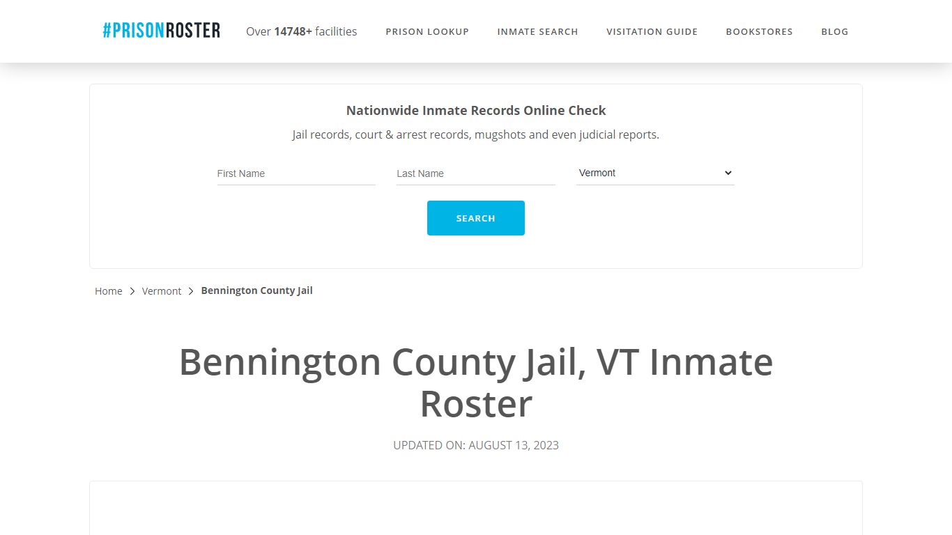 Bennington County Jail, VT Inmate Roster - Prisonroster