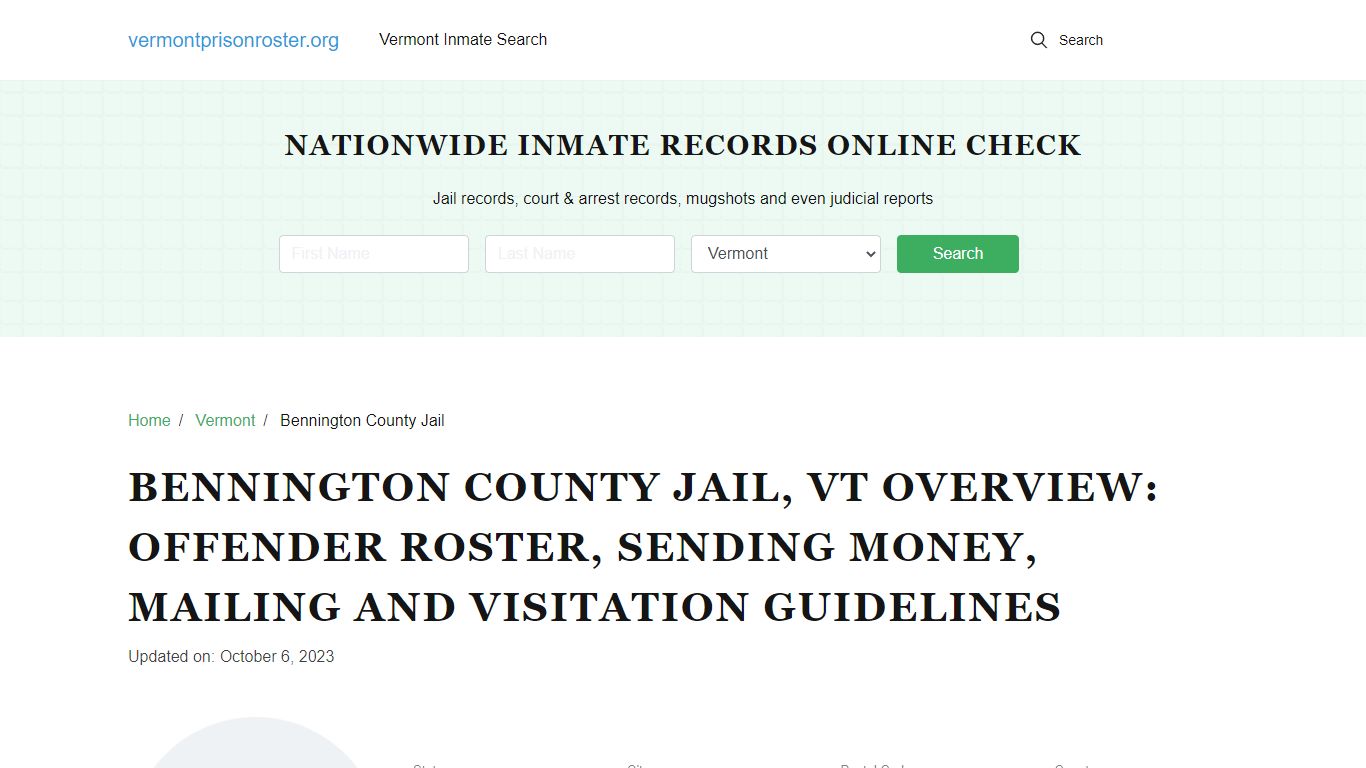 Bennington County Jail, VT: Inmate Search, Visitation & Contact Info