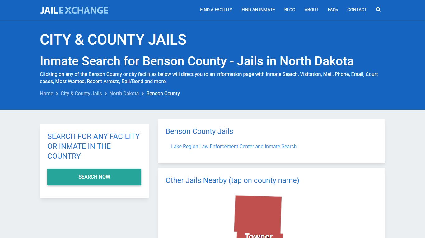 Inmate Search for Benson County | Jails in North Dakota - Jail Exchange