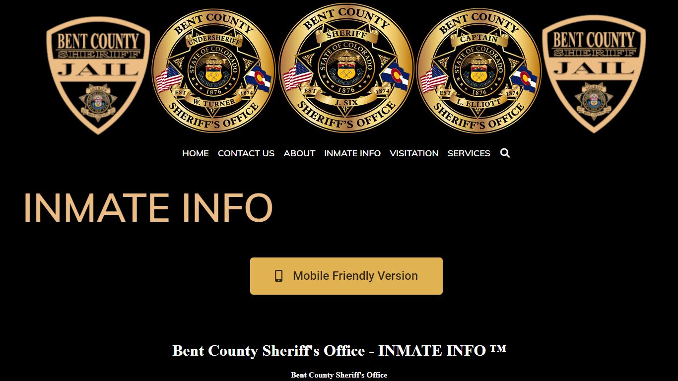 INMATE INFO - BENT COUNTY SHERIFF'S OFFICE