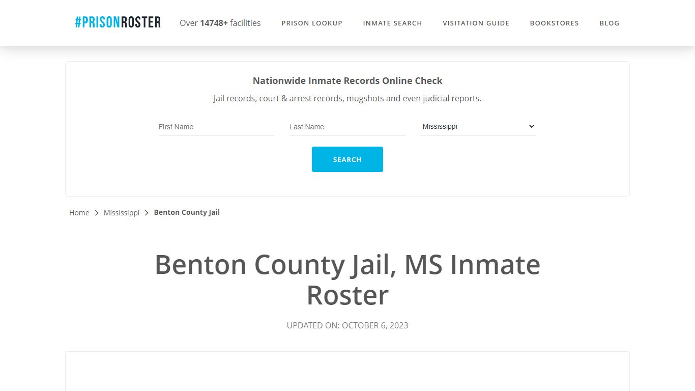 Benton County Jail, MS Inmate Roster - Prisonroster