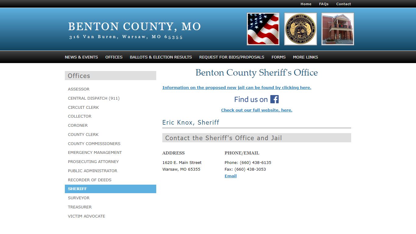 BENTON COUNTY, MO - Sheriff