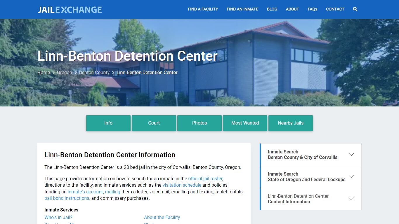 Linn-Benton Detention Center, OR Inmate Search, Information - Jail Exchange