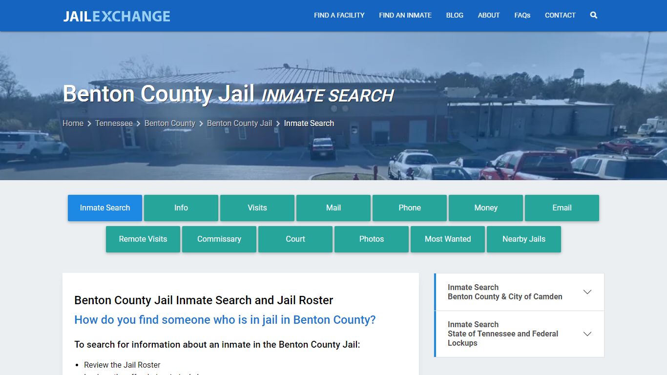 Inmate Search: Roster & Mugshots - Benton County Jail, TN