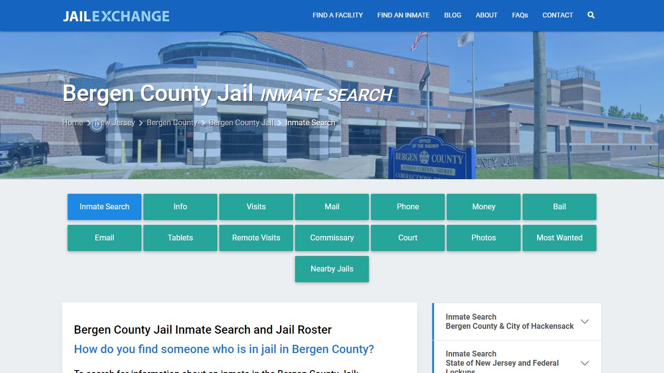 Inmate Search: Roster & Mugshots - Bergen County Jail, NJ