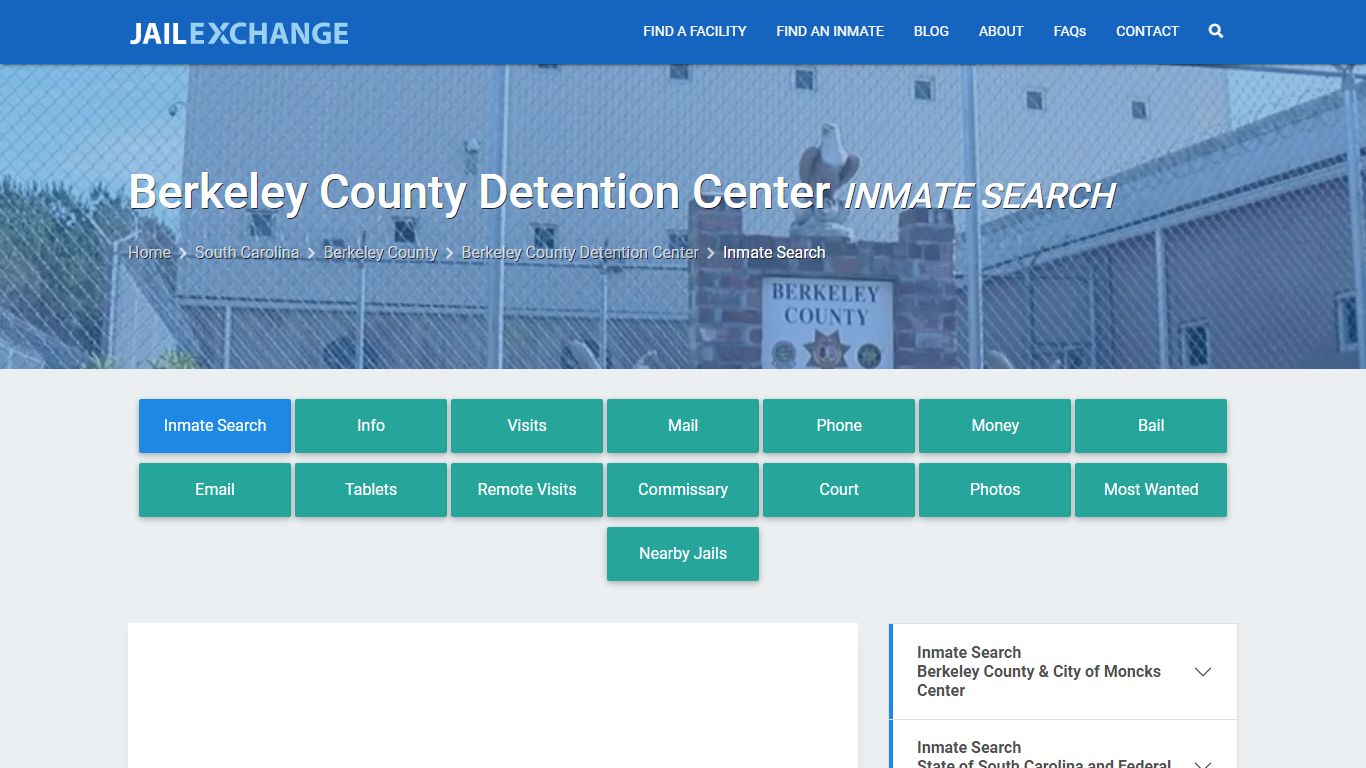 Berkeley County Detention Center Inmate Search - Jail Exchange