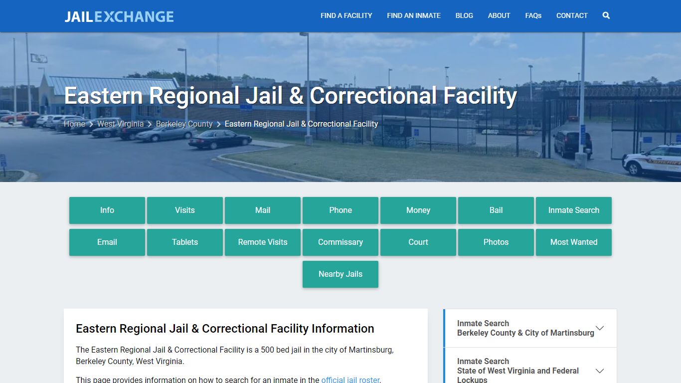 Eastern Regional Jail & Correctional Facility, WV Inmate Search ...