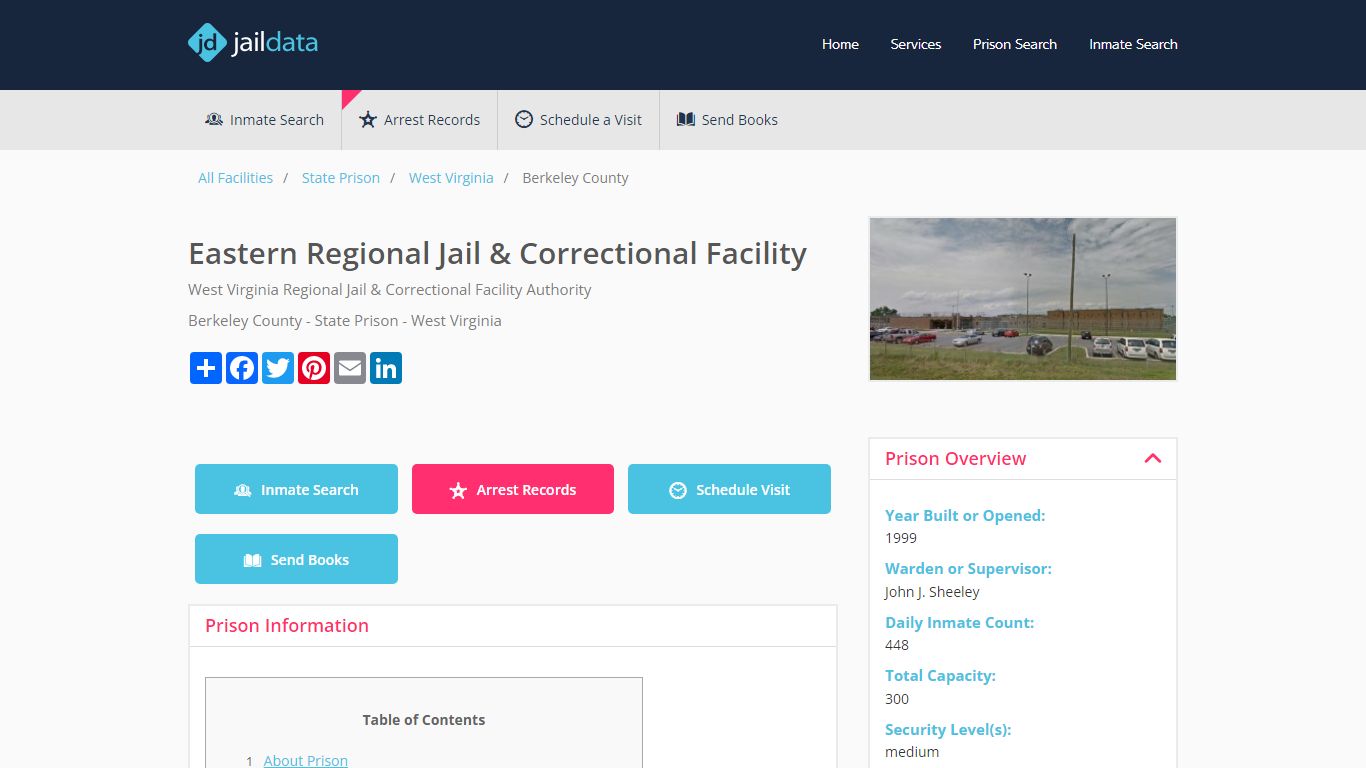 Eastern Regional Jail: Mugshots, Inmate Search, Send Money / Mail, Bail ...