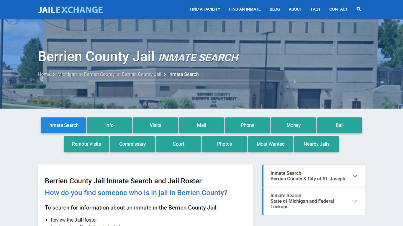 Inmate Search: Roster & Mugshots - Berrien County Jail, MI