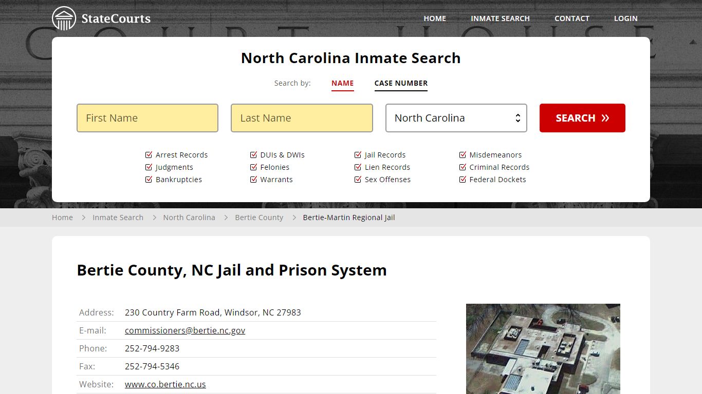 Bertie-Martin Regional Jail Inmate Records Search, North Carolina ...
