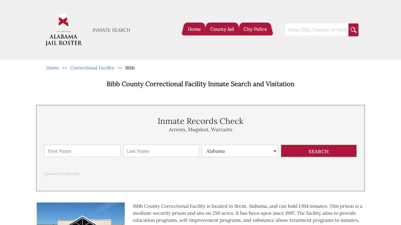 Bibb County Correctional Facility Inmate Search and Visitation