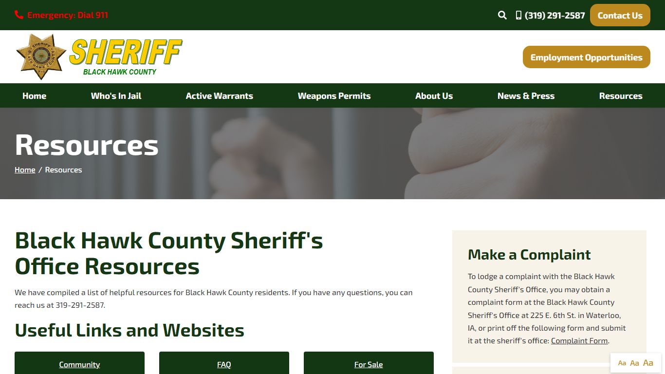 Resources | Black Hawk County Sheriff's Office