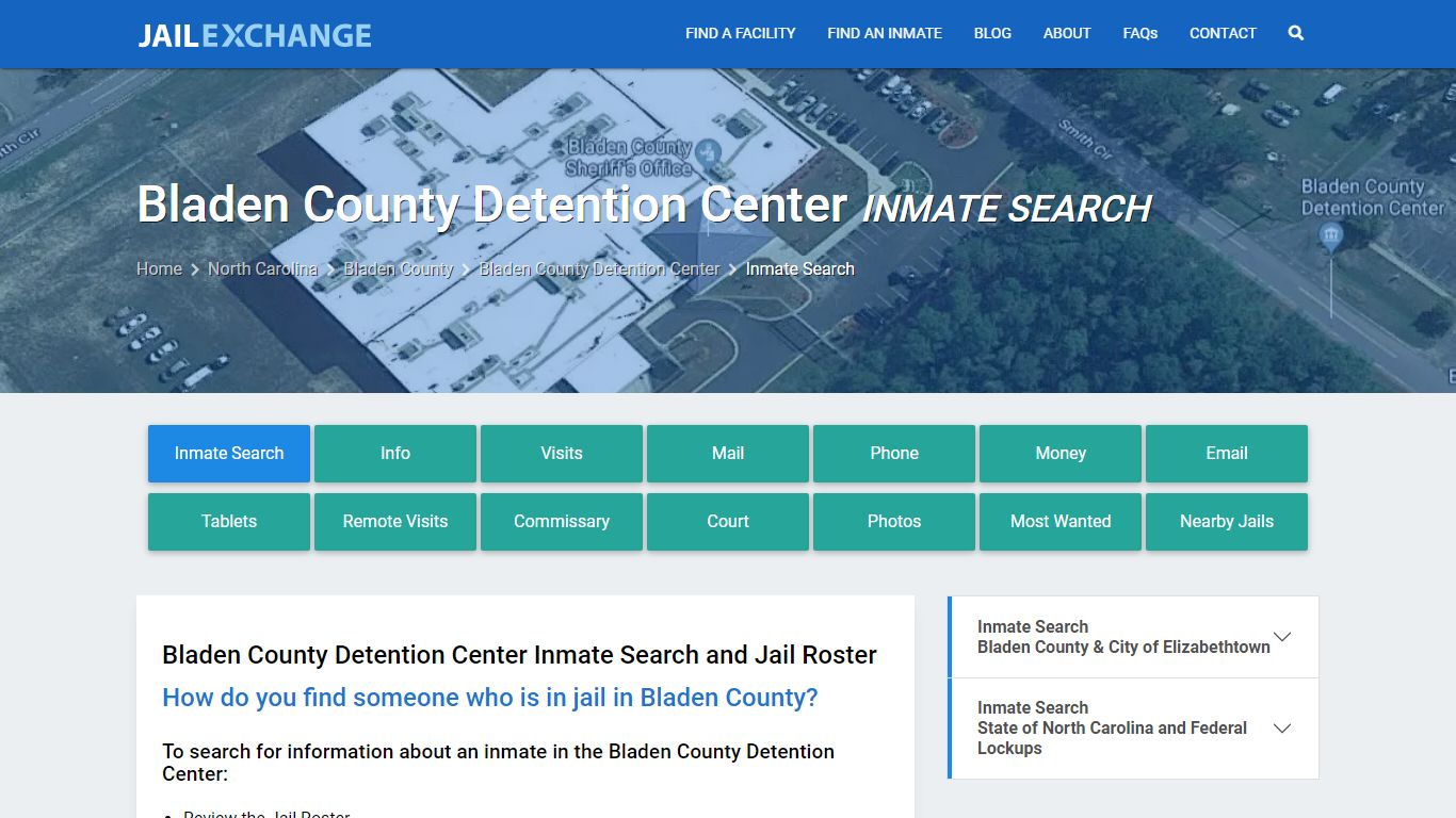 Bladen County Detention Center Inmate Search - Jail Exchange