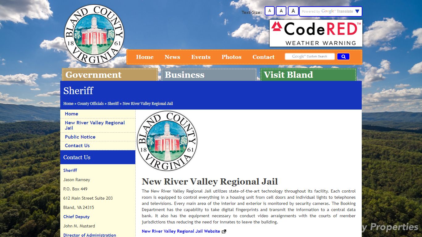 Sheriff - Official Website for the County of Bland, Virginia