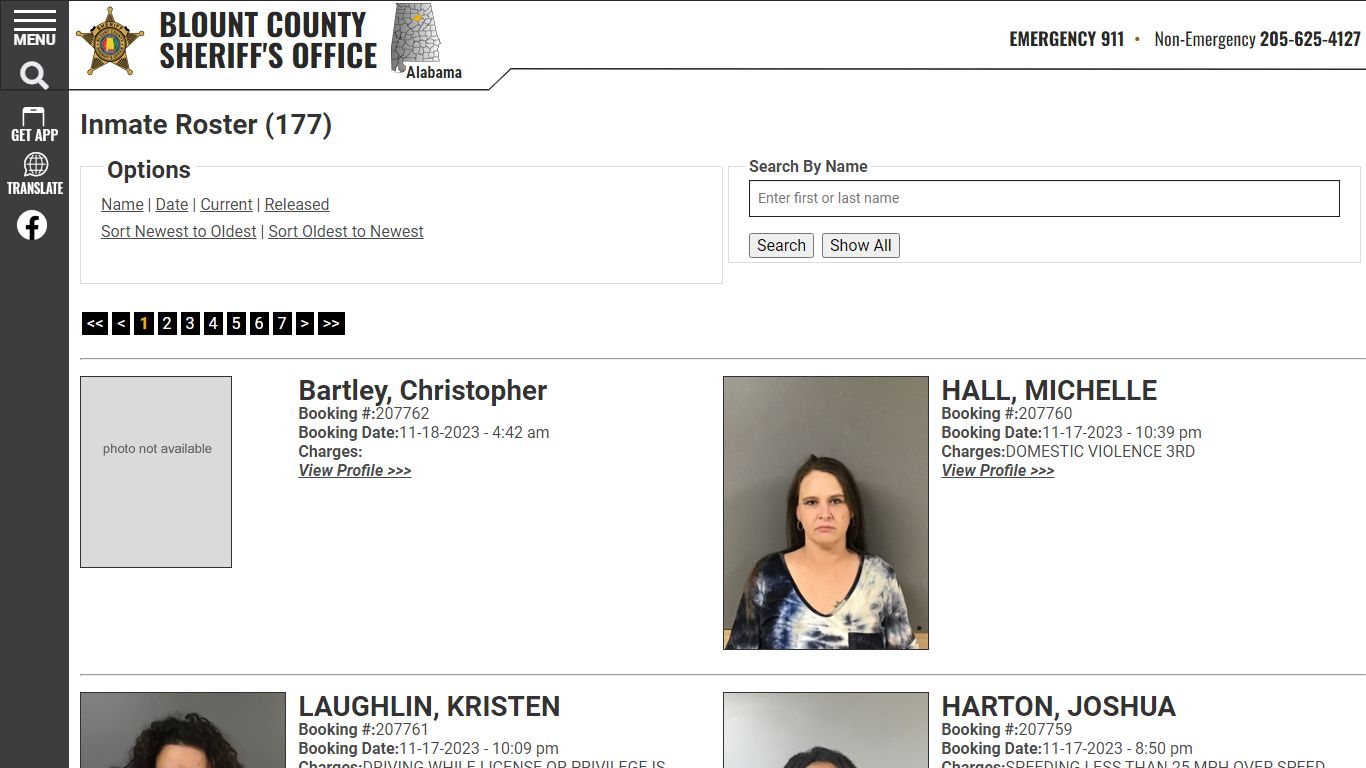 Inmate Roster (177) - Blount County Sheriff AL
