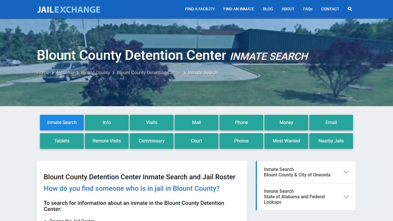 Blount County Detention Center Inmate Search - Jail Exchange