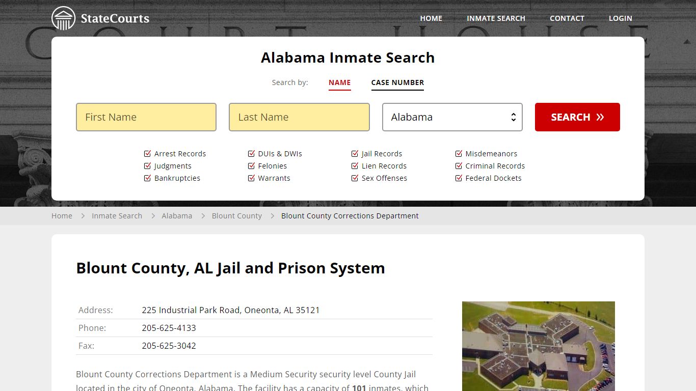 Blount County, AL Jail and Prison System - State Courts