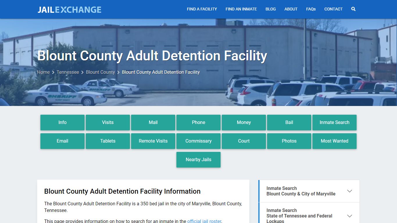 Blount County Adult Detention Facility, TN Inmate Search, Information