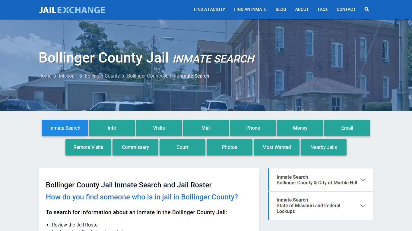 Inmate Search: Roster & Mugshots - Bollinger County Jail, MO