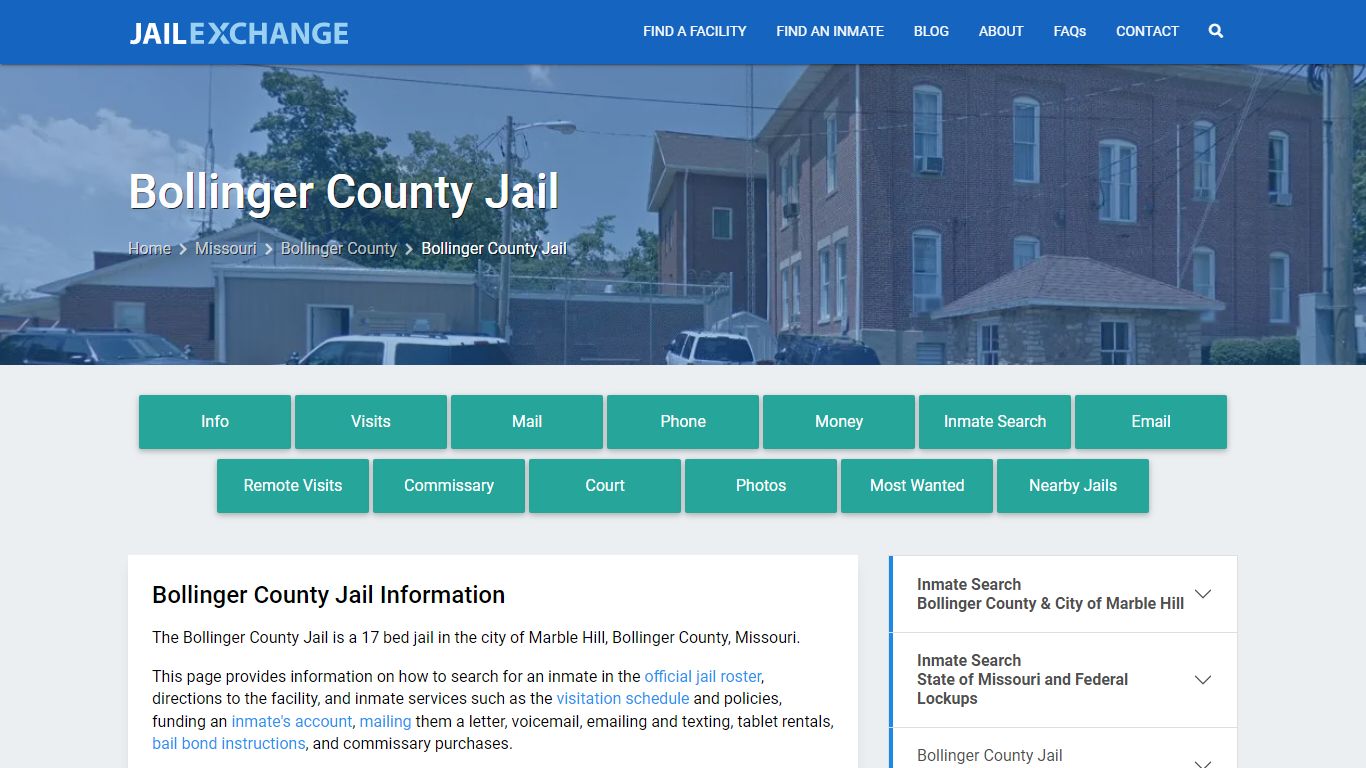 Bollinger County Jail, MO Inmate Search, Information