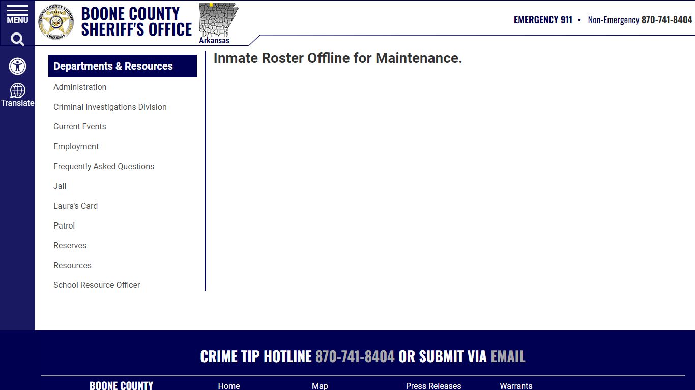 Inmate Roster - Boone County Sheriff AR