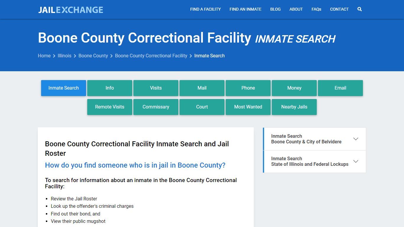 Boone County Correctional Facility Inmate Search - Jail Exchange