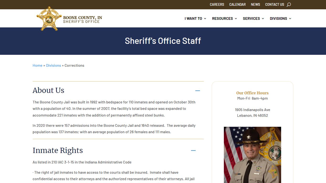 Corrections - Boone County Sheriff, Indiana